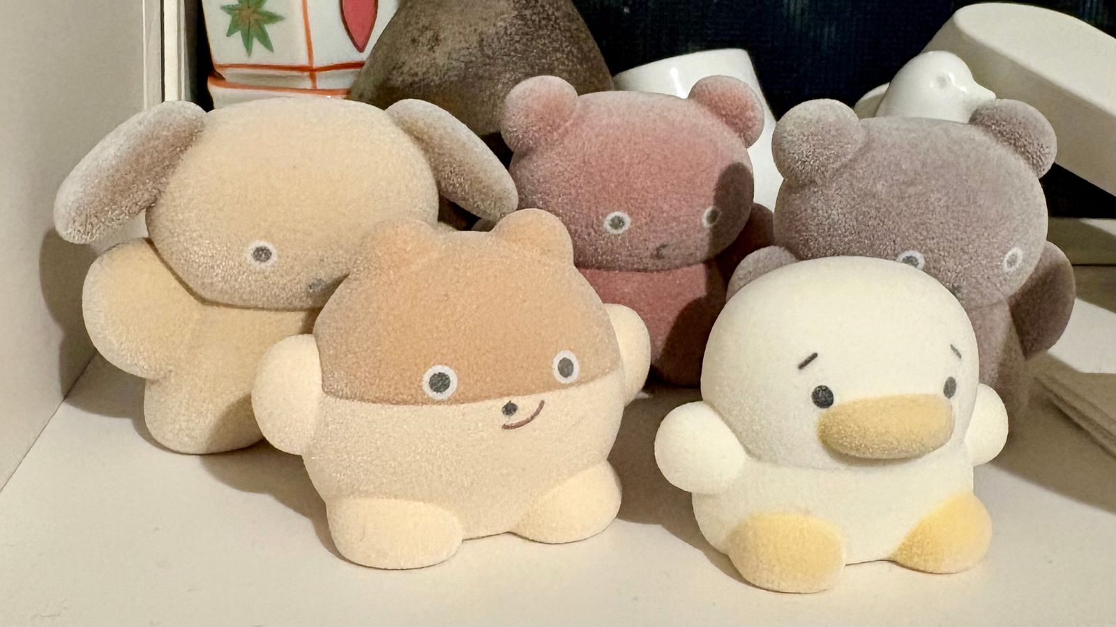 BUCHAgurumiのフロッキーフィギュアのカプセルトイ全種類の写真