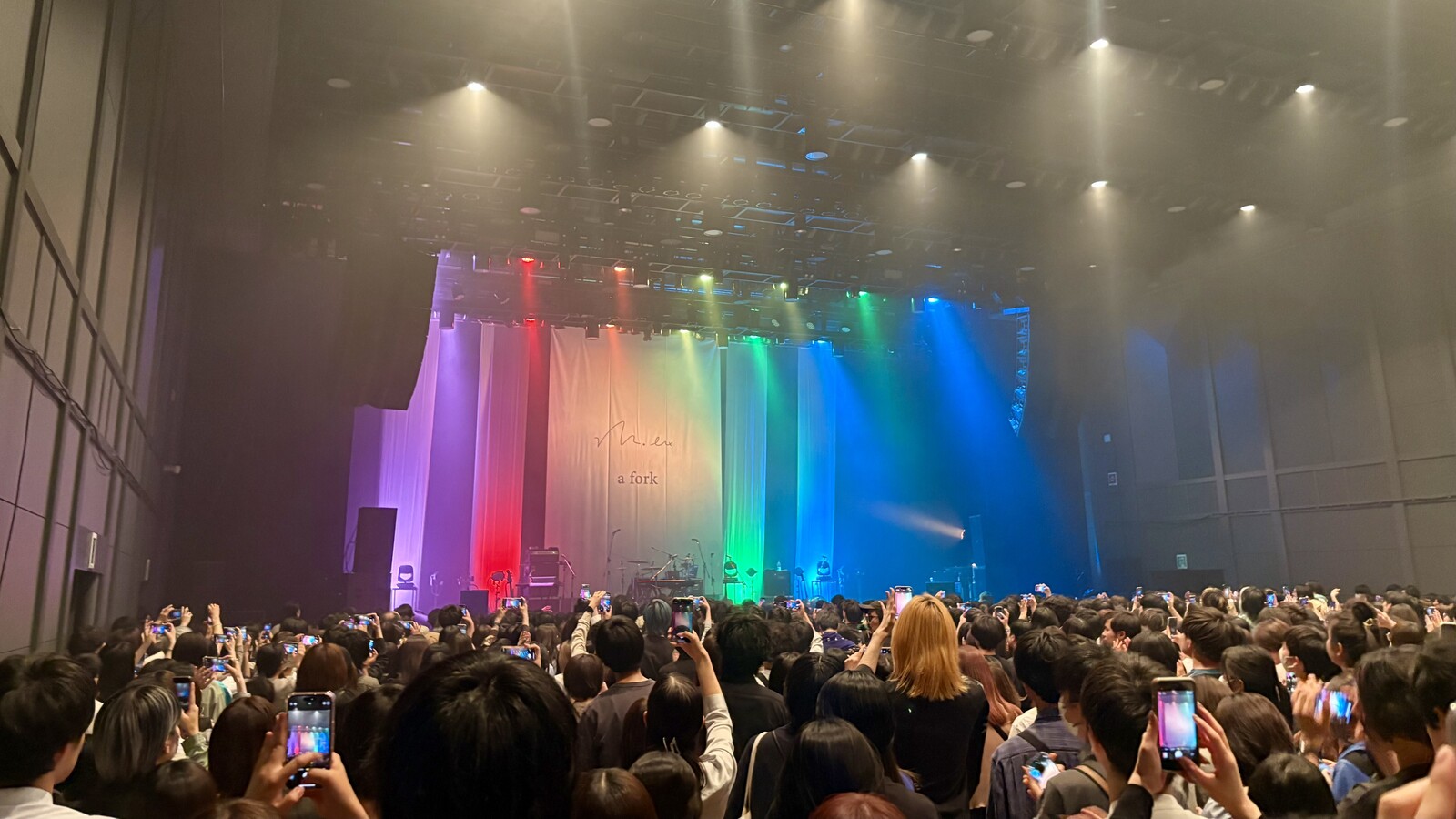 「a fork」ライブ終演後のステージの様子の写真